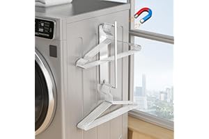 SEROPY Hanger Organizer Magnetic Hanger Holder for Washing Machine Laundry Room Organization,Clothes Hangers Stacker Coat Hanger Stacker Stand Rack for Adult Kids Velvet Pants Hangers Storage