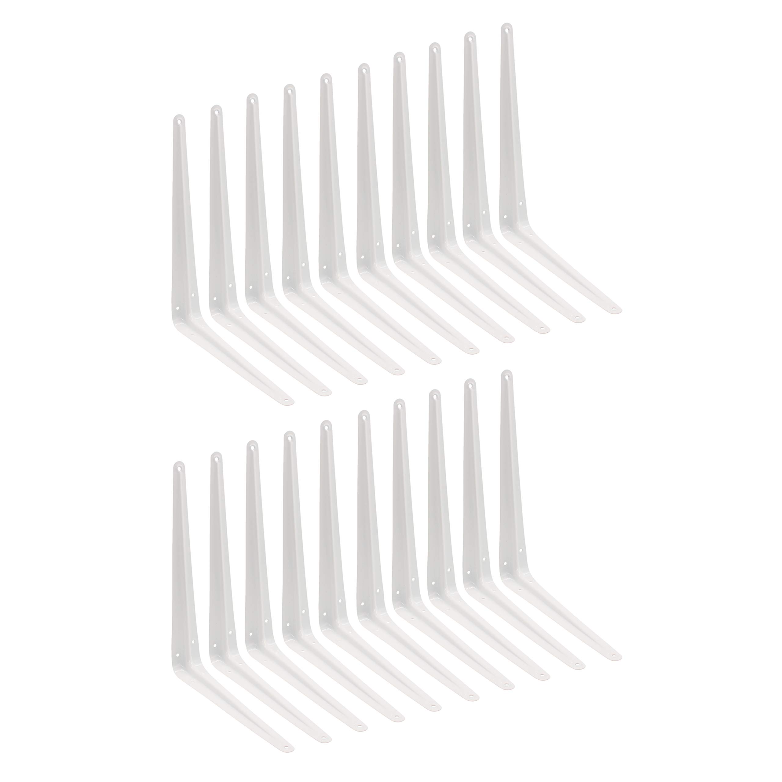 EAI London Shelf Brackets | White 300x250mm / 12x10 Inch Shelving Support Bracket | Pack of 20