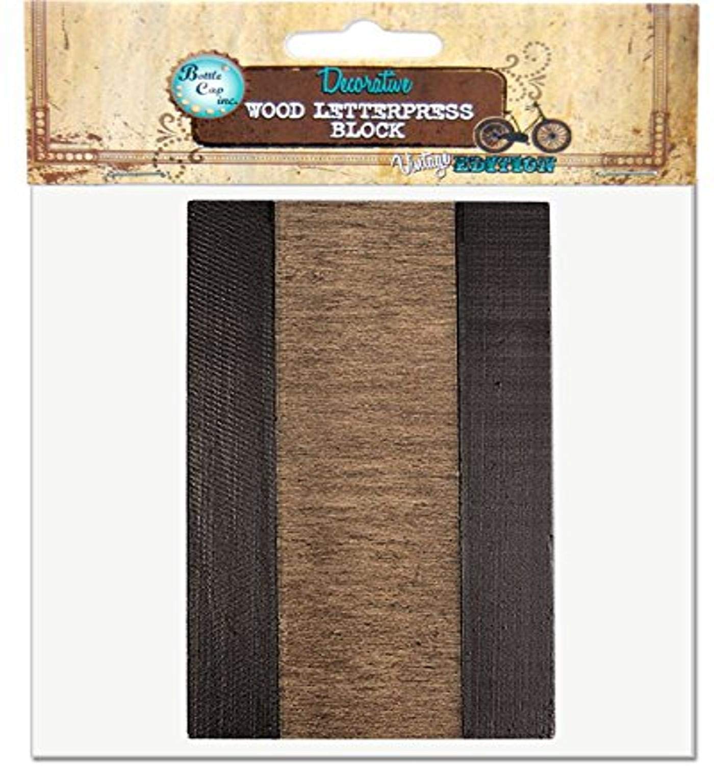 Bottle Cap Decorative Wood Letterpress Blocks Vintage Edition-Letter I