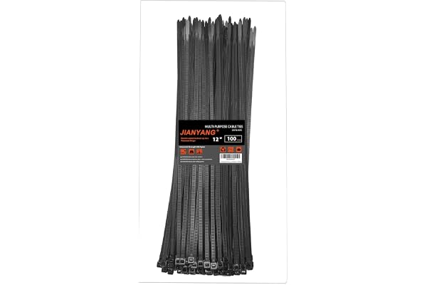 12 Inch Zip Ties Double Sided Toothed,100 LBS Tensile Strength Heavy Duty Cable Wire Ties with Self-Locking Adjustable More D