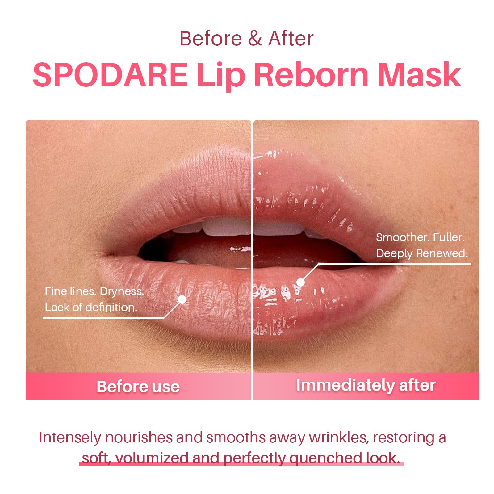 SPODARE Blueberry Lip Mask Overnight, Dual-Color Lip Sleeping Mask for Reduce Fine Lines, Nourish and Hydrating Dry Cracked Skin with Vitamin C and Shea Butter -0.42 Fl Oz