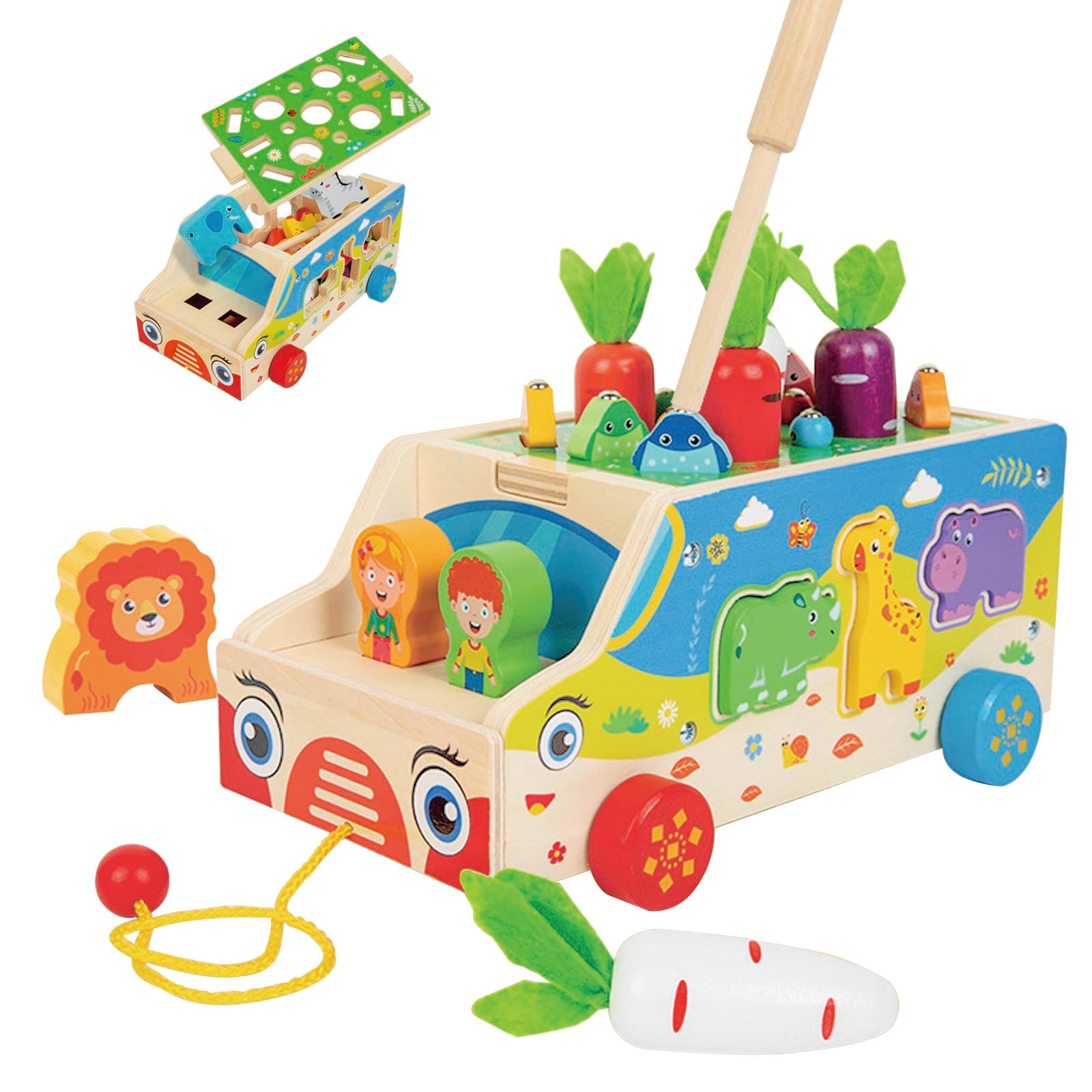 Dr. MUYAยฎ Montessori Toy for 1 2 3 Years, Wooden Toys, Educational Toys, Motor Skill, Hands-On Ability, Gift for Kids Boys Girls Aged 1โ3 Years