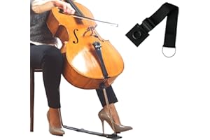 Fabmode Cello Endpin Anchor Adjustable Non Slip Stopper Holder Stand Non-slip with D-ring Thick Pad Anti-Scratch Sponge for Cellist Practice Performance