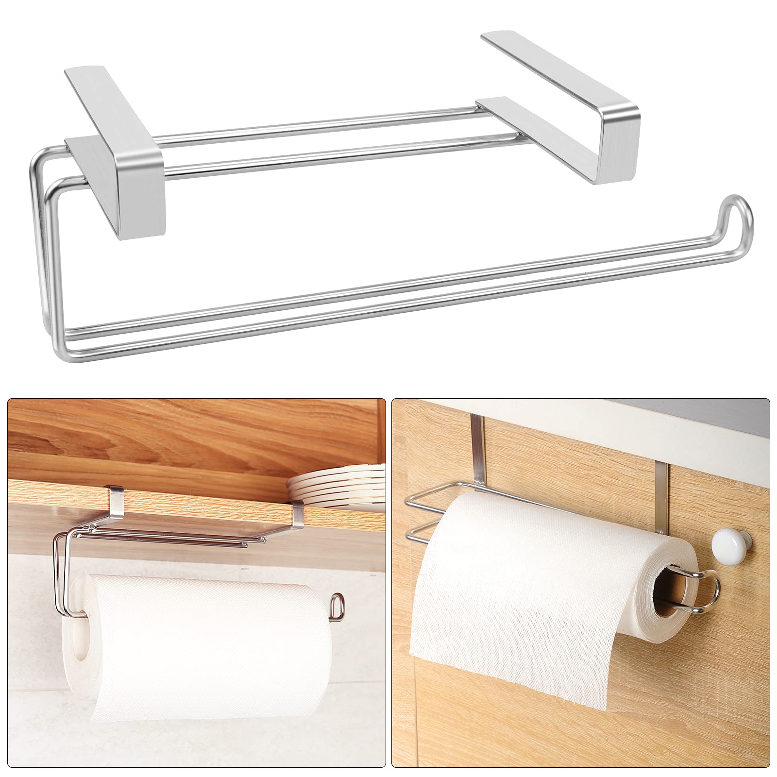 Hysagtek Kitchen Roll Holder 304 stainless steel Paper Towel Holder Under Cabinet Shelf Toilet Paper Dispenser Storage Rack Holder
