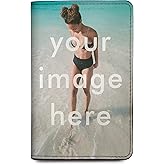 Personalized Passport Holder Travel Wallet PU Leather Vaccine Case Protector Cover Credit Card Slots RFID Blocking Customized for Women and Men Cute