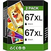 67 XL Ink Cartridges for 67XL HP67XL Black Ink Cartouche Encre for 67 Combo Pack for 67 XL for Deskjet 2700 Ink Cartridges fo