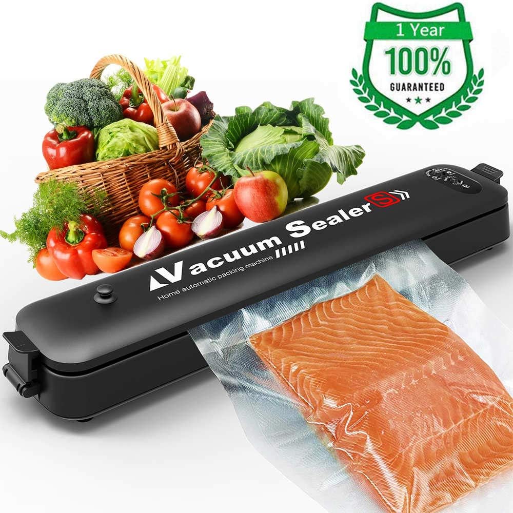 Vacuum Sealer Machine Food Sealer,Automatic Vacuum Air Sealing System for Food Preservation, Compact Design Dry & Moist Food Modes Led Indicator Lights 15 Sealer Bags