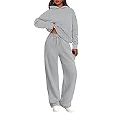 PRETTYGARDEN Women's 2 Piece Outfits Spring Sweatsuits Oversized Hoodies Wide Leg Sweatpants Tracksuits Lounge Matching Sets