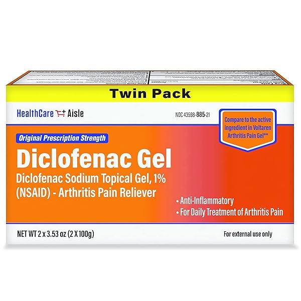 HEALTHCAREAISLE DICLOFENAC GEL TWIN PACK DICLOFENAC SODIUM TOPICAL...