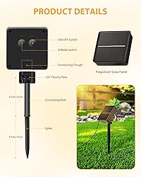 Brightown Solar String Light for Outside, 50Ft 120