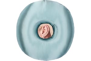 BNRendles Satin Ear Piercing Pillow for Side Sleepers Silky Piercing Pillows with Ear Hole Support Head Ear Pain Sore Relief Pressure Sore Cushion Guard Turquoise