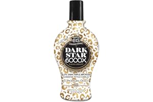 European Gold Dark Star 6000X Ultra-Dark Tanning Lotion with Triple - Bronze Formula for Deep, Long-Lasting Tan and Skin-Nourishing Ingredients - 12 oz