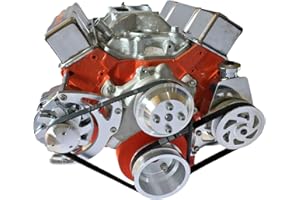 Chap Performance Small Block Chevy Serpentine Pulley Conversion Kit ALT PS Long WP SBC LWP 1