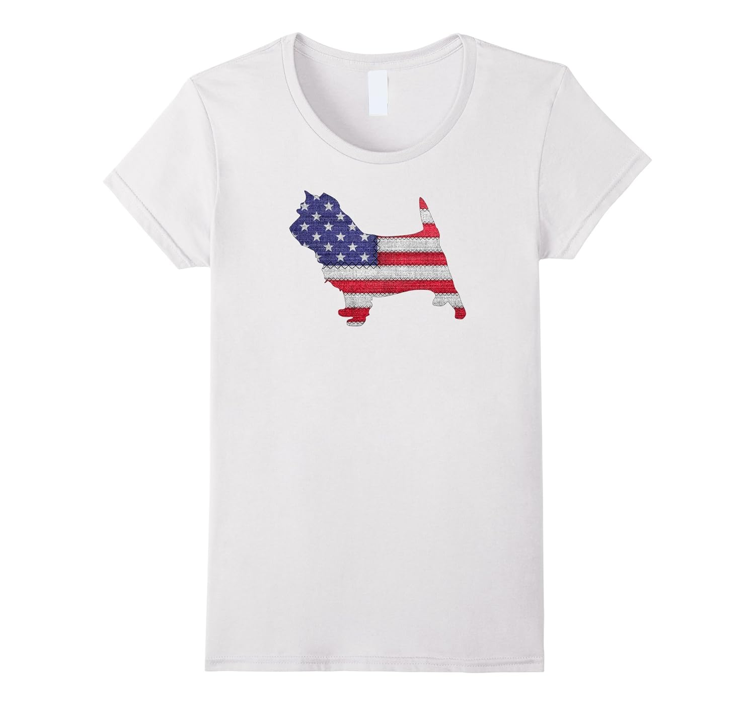 Patriotic CAIRN TERRIER American Flag Embroidery TShirt4LVS 4loveshirt