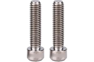 2Pcs Screw Bolts,Screw Bolts M6 X 25mm Titanium Alloy Bicycle Disc Brake Caliper Bolts Screws for Mountain Bike with a Storag