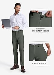 Willit Mens Golf Pants 5 Pockets Stretch Work Dress