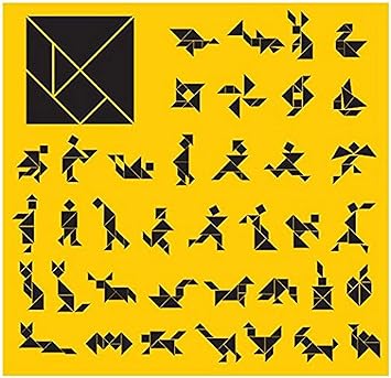 Shreeja Collections 2 in 1 Magnetic Alphabets, Numbers and Arithmetic Symbols with White Board, Chalk, Duster and Marker + Tangaram Puzzle, Multi Color