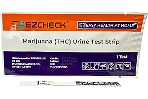 [2 Tests] EZCHECK® 5mm Ultra-Sensitive THC Urine Test Strip – Fast & Clear at-Home Marijuana Drug Test, 50 ng/ml Detection, Solid & Clear Result Lines, Quick 5-Min Result