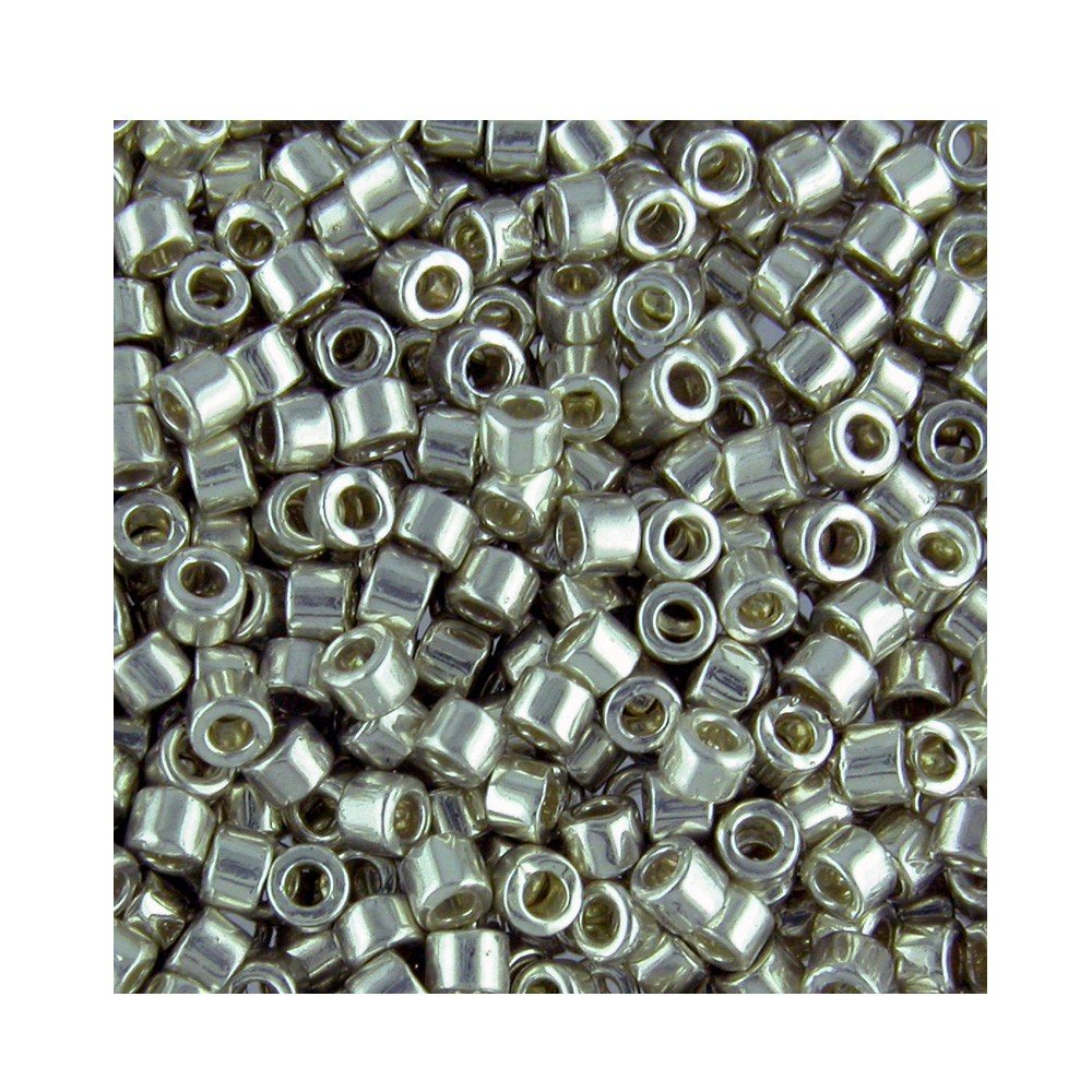 Miyuki Delica Size 11 DB035 Galvanised Silver Qty 5 Grams