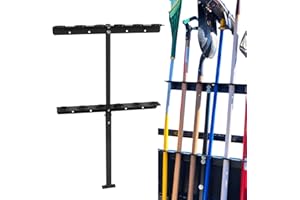 Cabtherlyn Landscape Hand Tool Rack for Truck Trailer, Vertical Hand Rack for Landscaping, Garage or Shed Walls Holds, 6 Tools for Shovels,Rakes,Hoes (BLACK)
