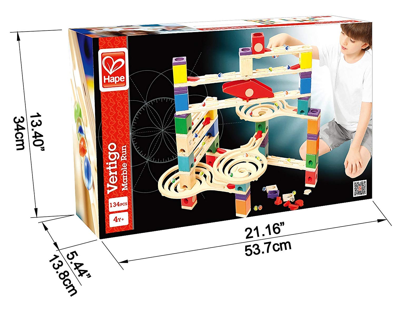 Hape Quadrilla Wooden Marble Run Construction System, Vertigo, with