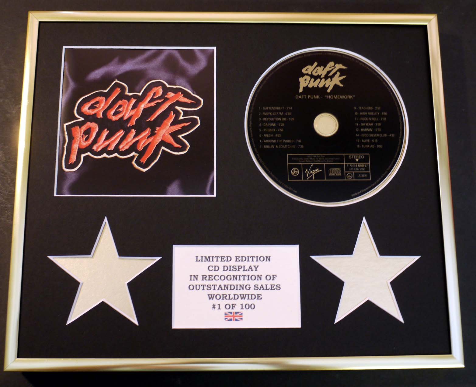 DAFT PUNK/CD DISPLAY/LIMITED EDITION/COA/HOMEWORK