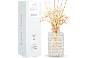 Molensun Reed Diffusers | Gardenia Scented Reed Diffuser with Sticks, 3.5 oz/100ml Reed Diffuser Set for Home Fragrance, Essential Oil Scented Diffuser Great Aromatherapy Gift for Room Decor