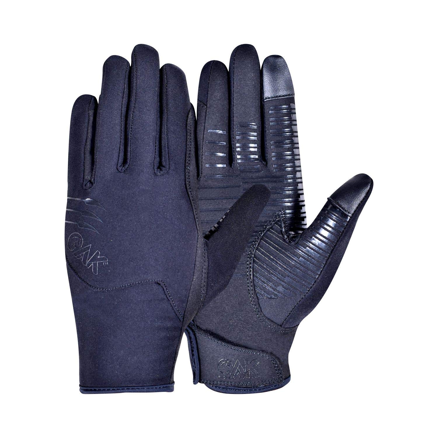 AK Equestrian Perfo Fit Amareta Suede Horse Riding All Season Multifunctional Gloves AKRS-8392 (Black, M)