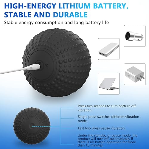 Lysia Vibrating Massage Ball - Deep Tissue Muscle Recovery Therapy and Pain  Relief, for Tension Therapy, Myofascial Release, Pain and Exercise,  10-Speed (3.14 Inches) - Black in Dubai - UAE | Whizz Health Care