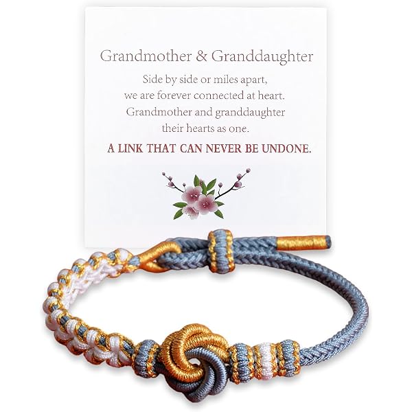 Bracciale Con Scritta "To My Granddaughter – A Link That Can Never Be Undone" – Braccialetto Intrecciato Regolabile 7-25 Cm, Gioiello Sentimentale Per Nipote, Compleanno