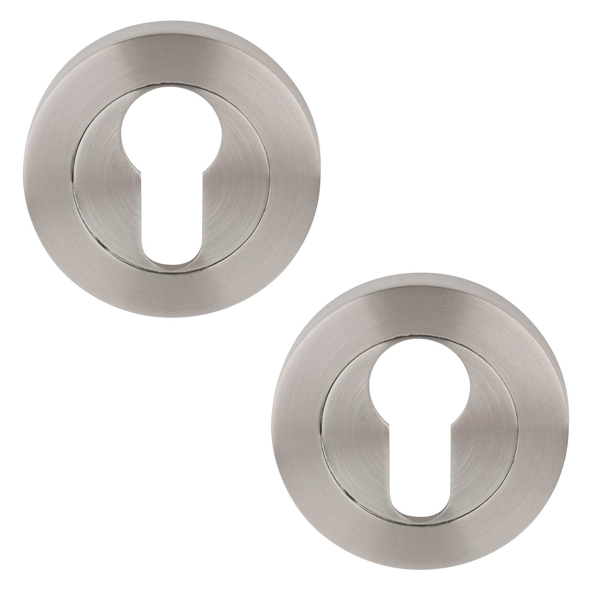 Excel Architectural DH3643 Round Euro Profile Escutcheon Set, Satin Chrome