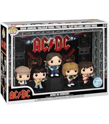 Funko AC/DC - Angus Young Pop ! Rocks Figurine en vinyle (livrée avec étui de protection compatible) Multicolore 9,5 cm