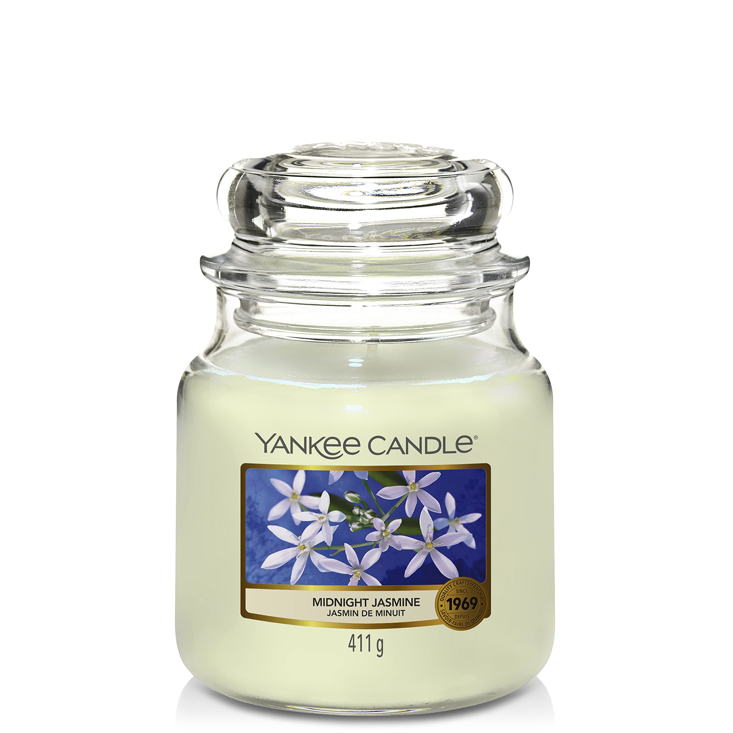 Yankee Candle Scented Candle | Midnight Jasmine Medium Jar Candle| Long Burning Candles: up to 75 Hours | Gifts for Women — image 1