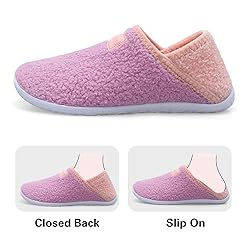 Fuzzy House Slippers for Women Men Indoor Closed