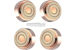 BEENLE 【Generation 2】Facial Hair Remover Replacement Heads for Finishing Touch Flawless Facial Hair Remover, Replacement Blades for Finishing Touch Flawless Gen 2 Hair Removal, 4 Pack (Gold)