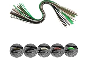 Aventik 30pcs Multi-Color Nymph Worm Body Wrap Skin 3mm*30cm Fly Tying Materials for Caddis Larvae Czech Nymph Scud Lures and More Highly Elastic Realistic and Durable Wrapping Material