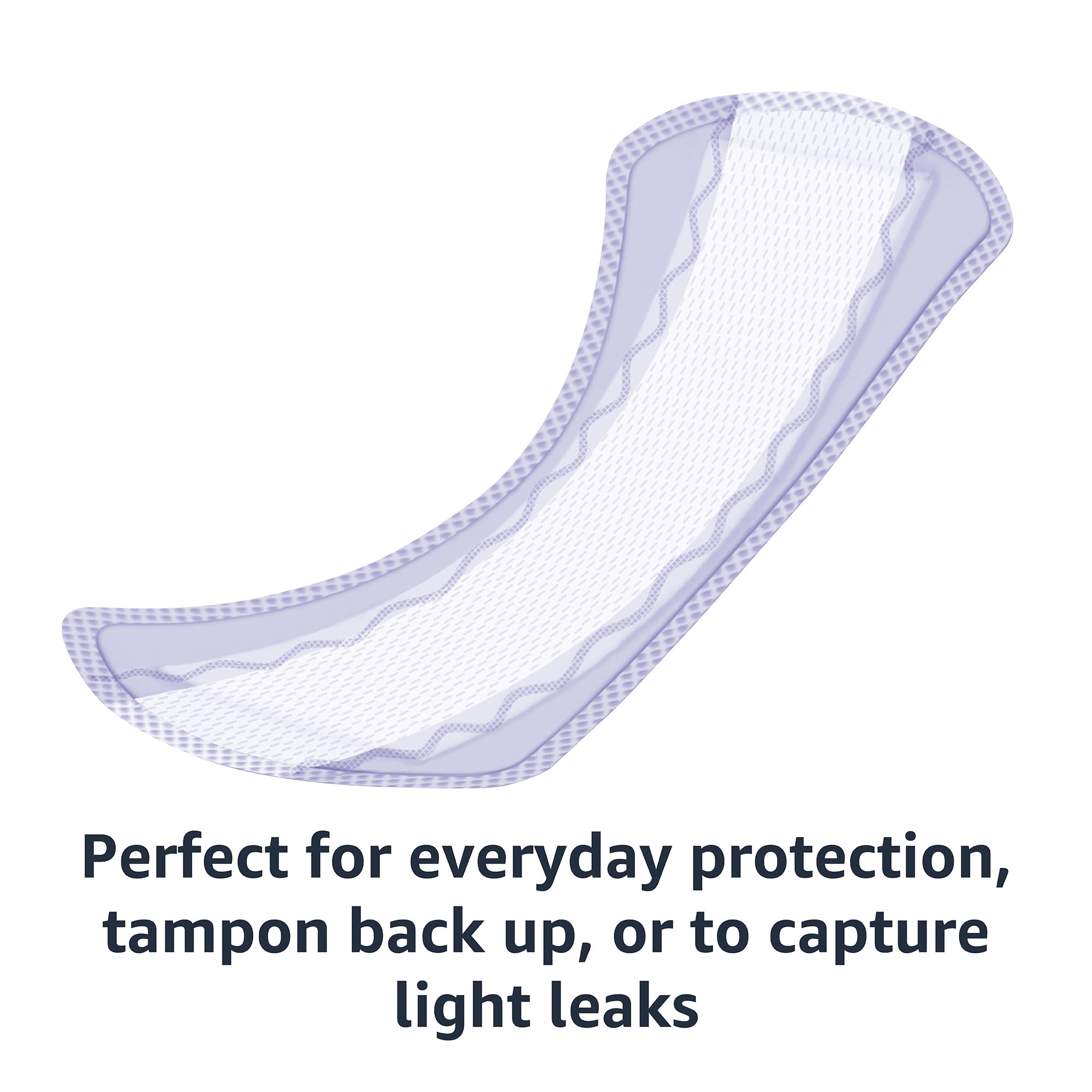 Amazon Basics Daily Pantiliner, Regular Length, Pads for Women, Unscented, 50 Count (Previously Solimo)