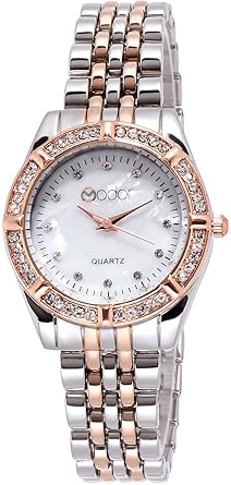 Royal Elegance Dual Colour White Analogue Dial Wear Multi Purpose Wrist Watch for Women & Girls