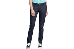 Dickies Womens Mid-Rise, Skinny Stretch Twill Pant