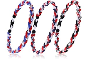 Dixlp Baseball Necklaces, 3 Pack, Fashion Tornado Design for Sports Fan Baseball Necklace, Great-Hit with Box, Baseball Theme Party Gifts