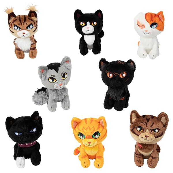 WARRIOR CATS MINI MYSTERY PLUSH, SERIES 1, BOOK SERIES, MYSTERY PLUSH BOX, BLIND BOX, 1 OF 8 POSSIBLE, OFFICIAL MERCH