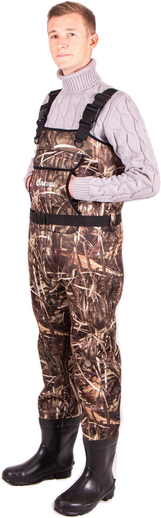 NeyGu 5MM Neoprene Thermal Insulated Waterproof Fishing Chest Wader