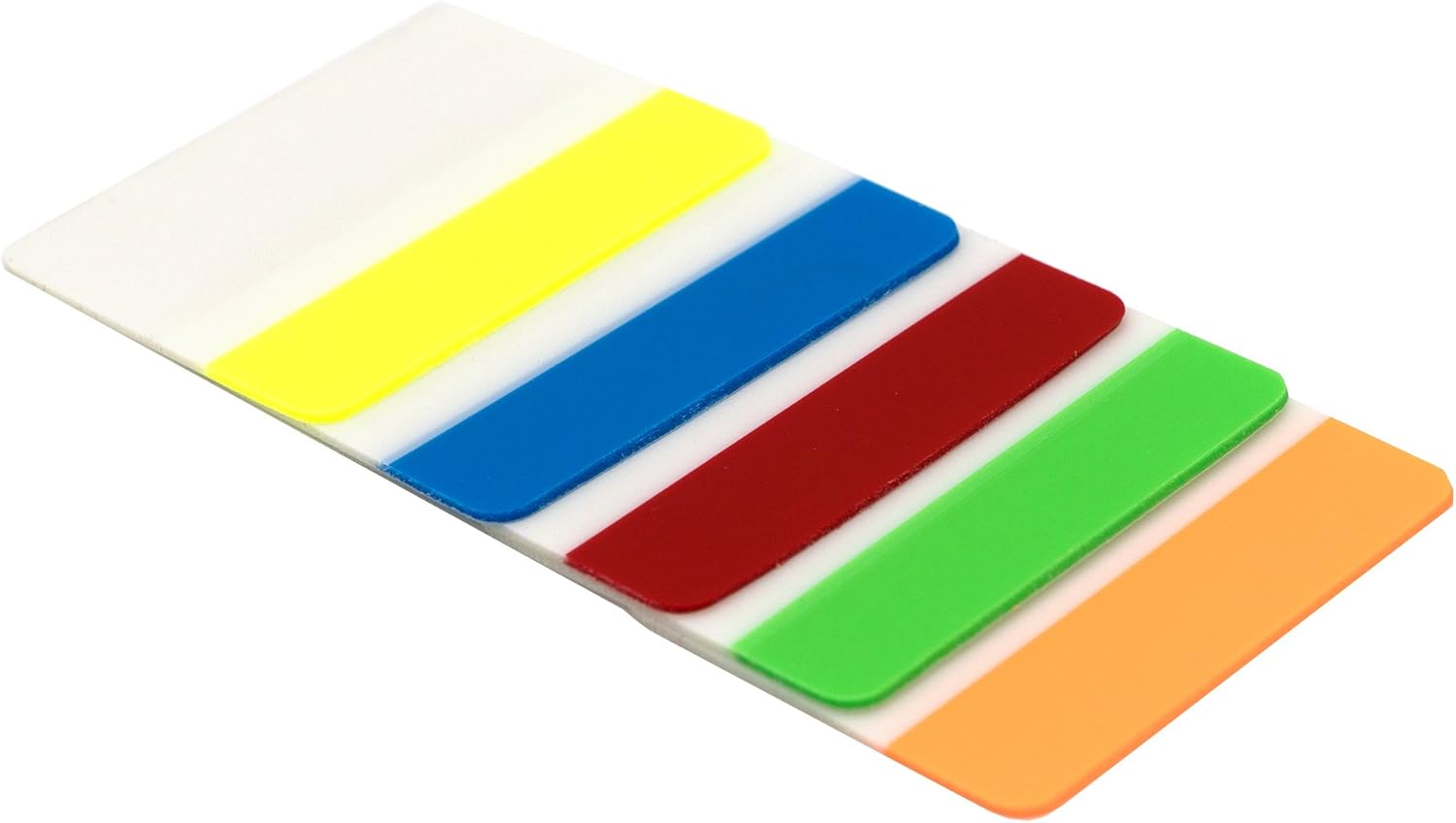 Emraw Colorful Sticky Filing Tabs Page Index Markers, 2" x 1.5" Neon Bright Colored Reusable Self Stick Write-On Stick-It File Insert Tabs - Pack of 60 Tabs : Office Products