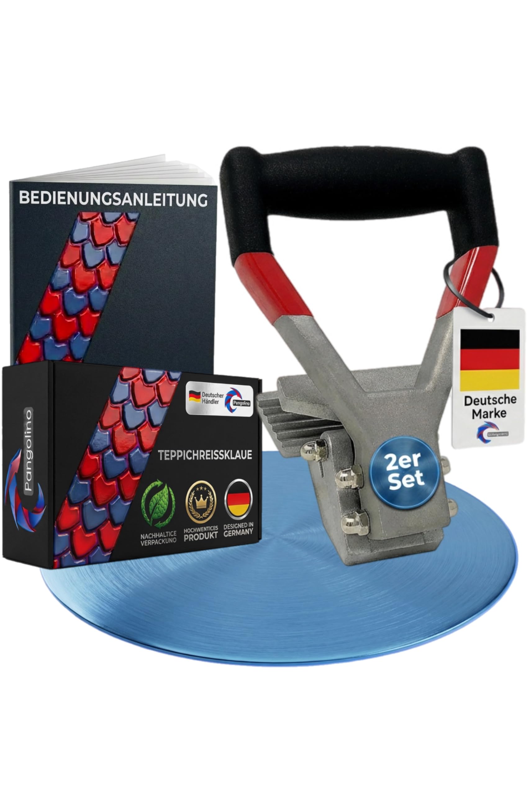 Pangolino Premium Tear Claw Set of 2 Retaining Claw [90 mm] Carpet Claw – Removing Carpet Easy [Set of 2]