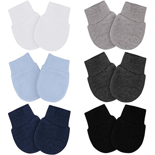 JYNVO 6 Pares De Manoplas Antiarañazos Para Bebés - 3 Para Casa Y 3 Forradas Para El Frío Exterior, De 0 A 6 Meses