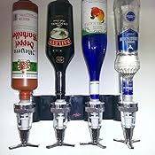 infactory Flaschenhalter Bar Wand: Flaschenhalter und Dosierer, 4-fach