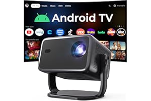 [AI Voice Assistant] Smart Projector with Android 14, Native 1080P 4K Supported, 800 ANSI, WiFi 6 & BT 5.4, AI Auto Focus/Key