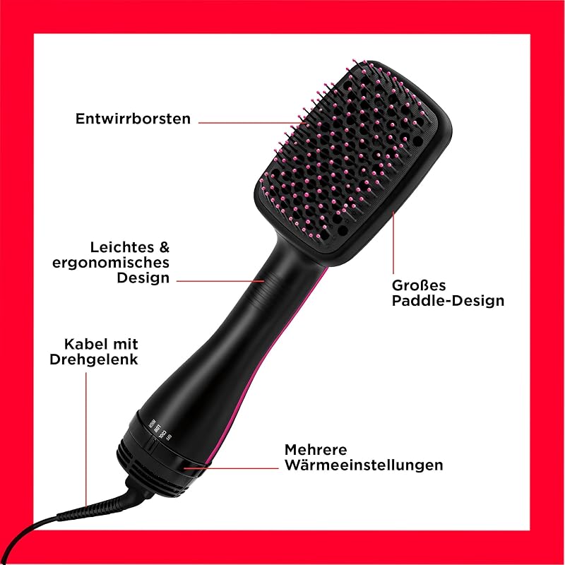 Hair Tools Revlon Pro RVDR5212E2 Pro Collection Salon One-Step Warmluftbürste, Schwarz