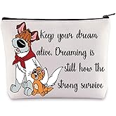 WZMPA Cat Cosmetic Bag Company Dog Fans Gift Keep Your Dream Alive Dreaming Is Still How The Strong Surive Makeup Bag For Movie Fans (strong surive)