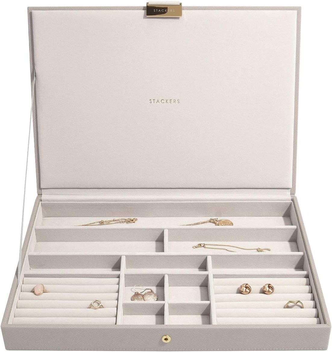 Stackers Taupe Supersize Jewellery Box Lid Amazon.co.uk Kitchen & Home
